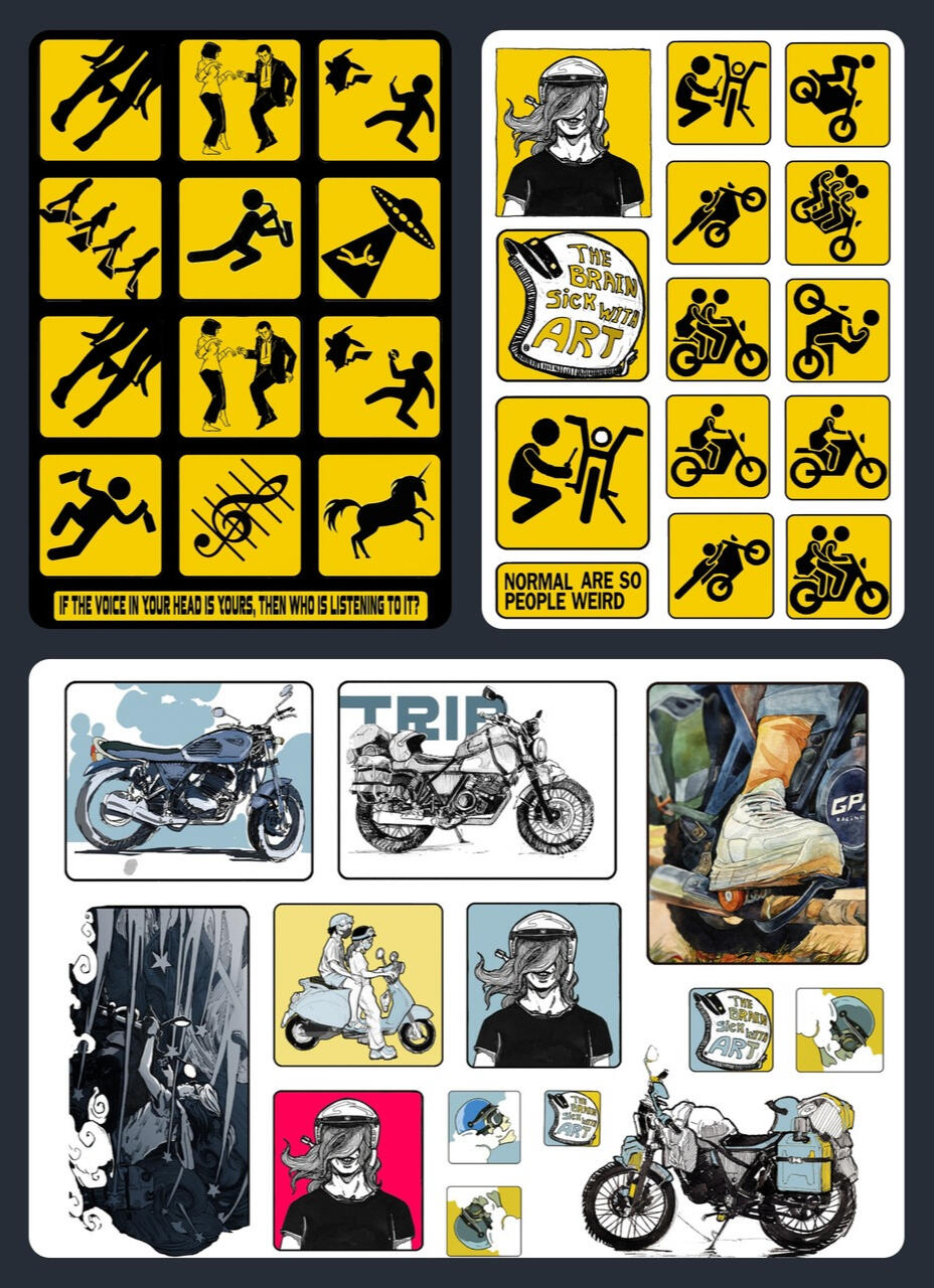 Moto Spirit $27 3 stickerset а5