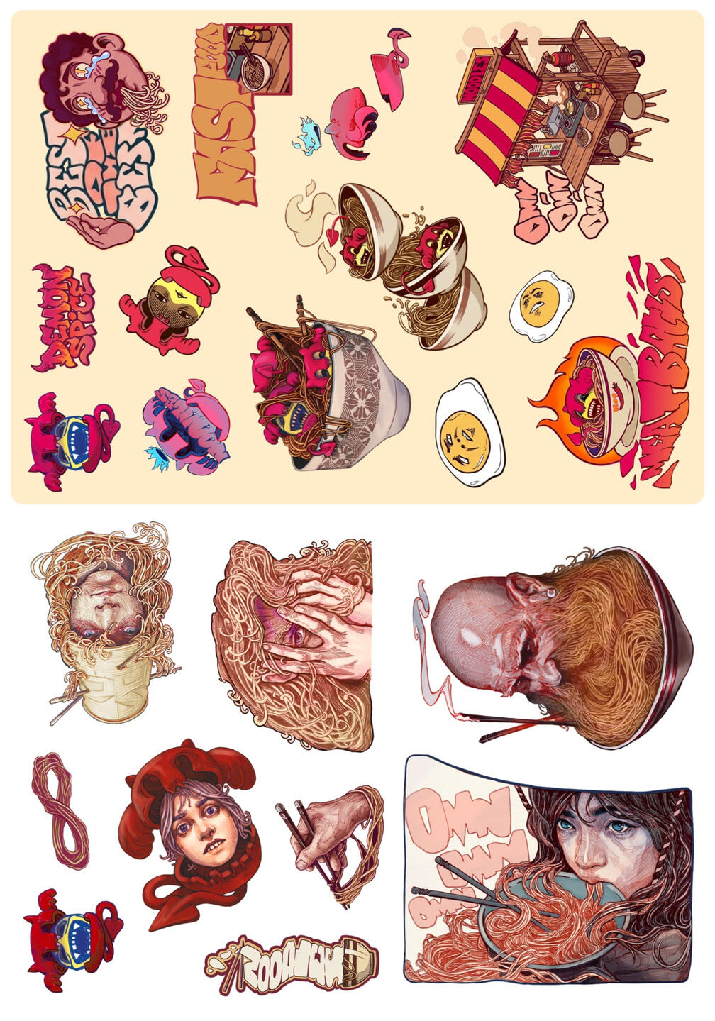 Noodle $20 2 stickerset а5